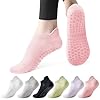 Pilates Socks for Women Non Slip,6 Pairs Grip Yoga Socks Women 35-40,Reformer Pilates Socks for Yoga, Ballet, Barre, Yoga,Dance (6 Pairs)