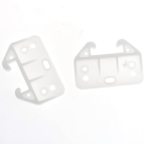 Miniatura 8 de FDXGYH 10 guías de cajones de plástico para cajones, guías de riel de cajón para aparadores y sistemas de cajones blanco