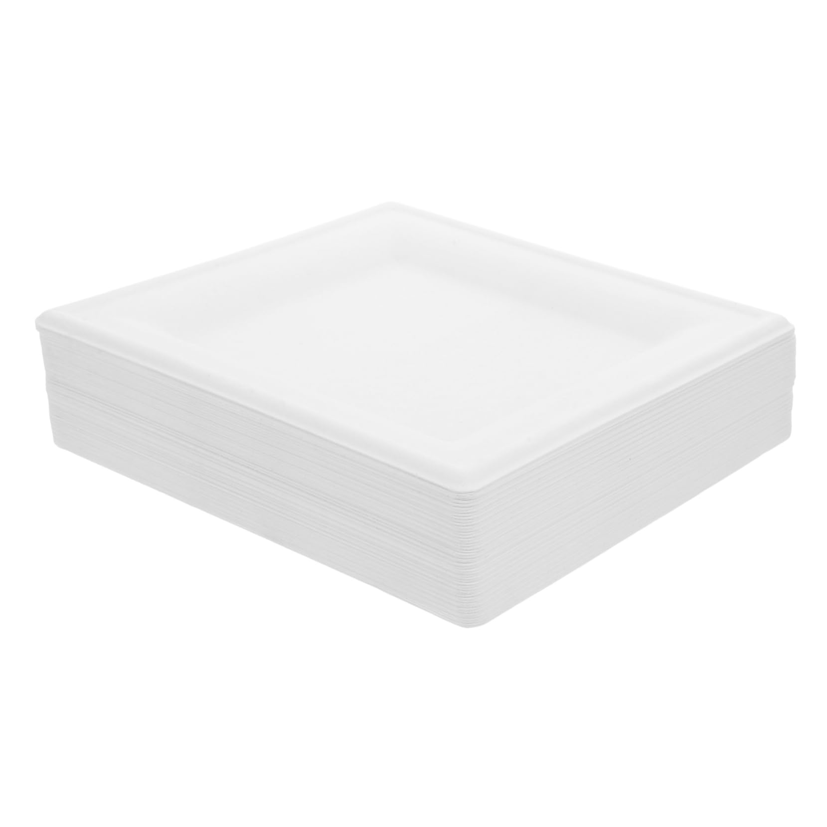 Platos de Papel Desechables 50 Piezas, Blanco, 8 Pulgadas