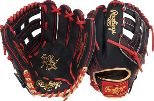 Rawlings | Heart of the Hide Series Nolan Arenado Gameday Pattern Baseball Glove | 12" | Right Hand Throw | Navy/Scarlet