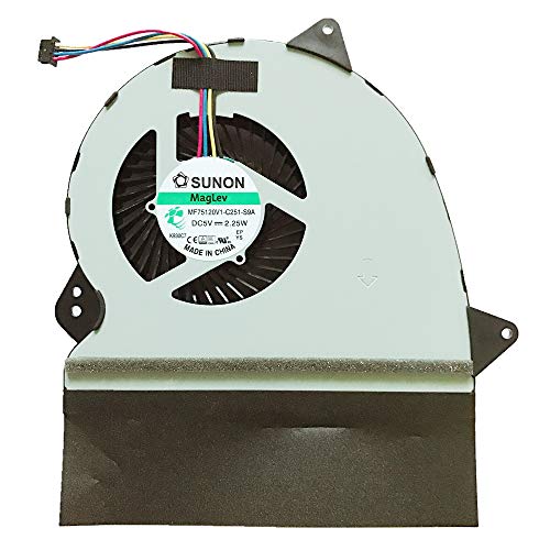 RJUNGXY Replacement Compatible Laptop CPU Cooling Fan Cooler for ASUS FX-Plus GL552 GL552JX