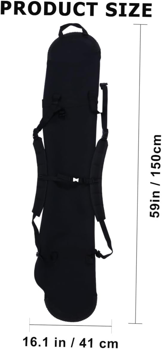 OUNONA Snowboard Bag with Shoulder Straps Snowboard Cover for Travel and Storage Black