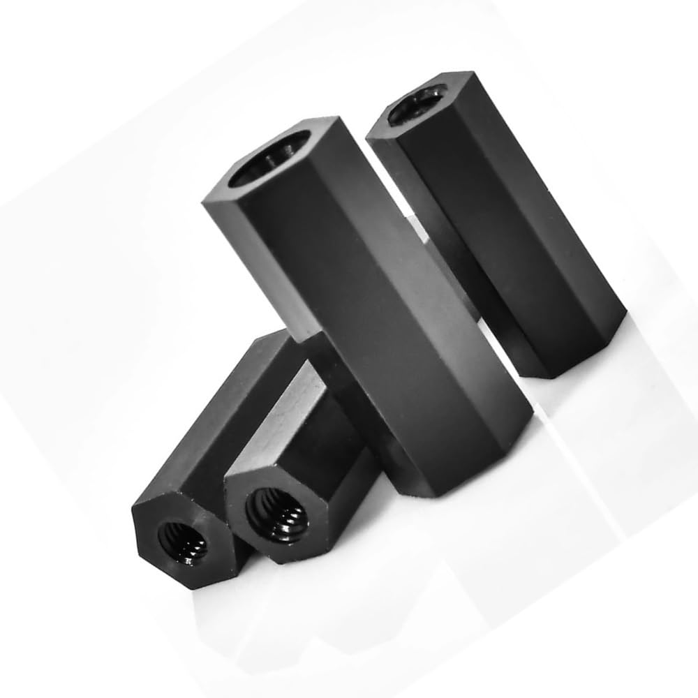 Vis espacement plastique M6x20 entretoise nylon noir double passage