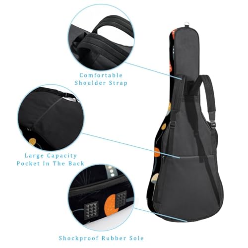 Housse guitare acoustique antichoc et imperméable grand rangement - 3