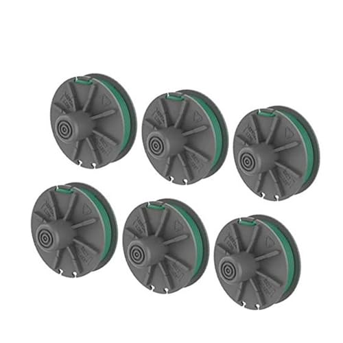 Vuzmode Carrete de Hilo for desbrozadora Gardena, Intercambiable, for desbrozadoras Turbo Gardena 5309-20, 2 mm, 4,6 m (6 Unidades) Kit de reemplazo de Carrete para cortacésped