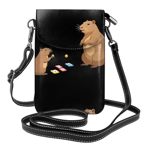 Sac pour téléphone portable Capybara résistant en cuir pour éviter de perdre ses clés