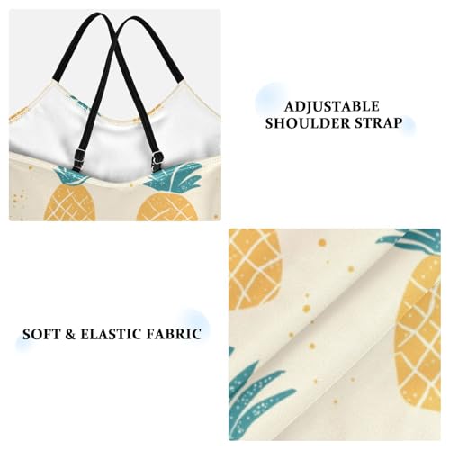 ZZKKO Watercolor Pineapple Girls Swimsuit One Piece Bathing Suit for Baby Girls' Swimwear 3T3