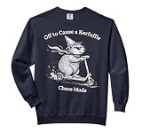 Off to Cause A Kerfuffle Funny Capybara Scooter Chaos Mode Comfort Colors Adult Sweatshirt