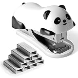 Mini Cute Panda Desktop Stapler, Fun Stapler for 12 Sheet Capacity, Stapler with 1000PCS No.10 Stapl