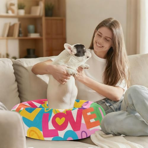 Lit pour chien forme cœur amovible panier lavable dessin animé - 7