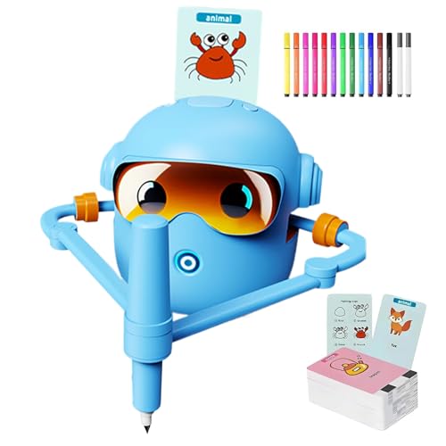 Robot de peinture pour enfants avec 100 cartes éducatives interactives