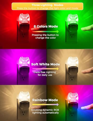Image of L LOHAS LED Night Light For Kids, Gamepad Shape Night Lights Plug into Wall
