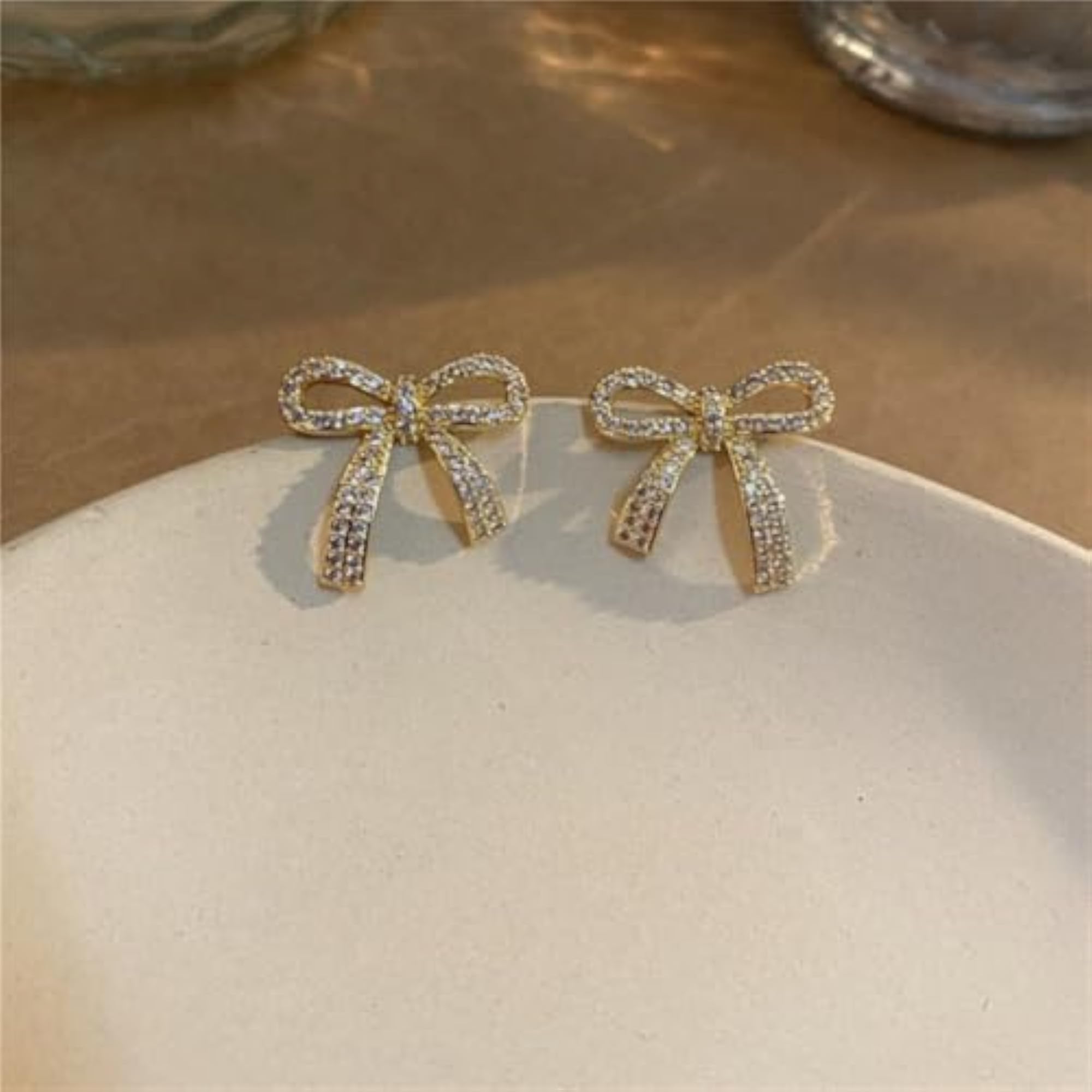 Fashion Shimmering Bow Bliss Earrings