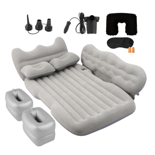 Image of Onirii Inflatable Car Air Mattress Bed | Inflatable SUV Camping Sleeping Pad for Truck Back Seat,Blow Up Backseat Car Mattress with Air Pump for Van Rear Seat