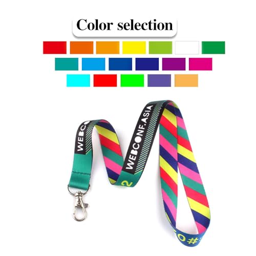1-1000pcs Schlüsselband Lanyard personalisierte Hals Lanyard mit Bild, mit Logo/Foto/Text/Name für Büro, Schule, Ereignis Kundenspezifische Lanyards Bulk für Ereignis-Firmengebrauch