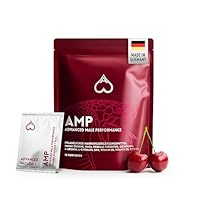 AMP Männer Komplex Booster – Extra Stark & Hochdosiert | 500mg Panax Ginseng, Maca, Tribulus Terrestris, L Arginin, L Citrullin, Macun Honig Pulver – 12 x 14g (170g)