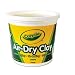 Crayola Products - Crayola - Air-Dry Clay, 5 lbs., White - Sold As 1 Each - The clay makes solid, durable forms without need for baking in an oven or firing in a kiln. - Smoother, finer and less sticky than traditional clay. - Softens easily with water. - Quickly cleans from hands and surfaces. - Paint with tempera, acrylic or watercolors when dry.