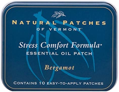 Natural Patches Of Vermont Bergamot Stress Comfort Essential Oil Body Patches, 10-Count Tin