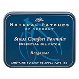 Natural Patches Of Vermont Bergamot Stress Comfort Essential Oil Body Patches, 10-Count Tin