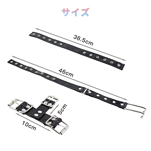 サムコス ノーズフック 鼻フック SMグッズ PU 首輪付き鼻フック SM口枷 拘束 大人のおもちゃ SMスレーブゲーム 男女兼用 過激 調教 調節可能 - 画像2