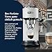 De'Longhi Dedica Style - Perfetto Kompakte Siebträgermaschine Espressomaschine mit Tasten, manuellem Milchaufschäumer für Espresso und Cappuccino, ESE Pad geeignet, 15cm breit, Weiß (EC685.W)