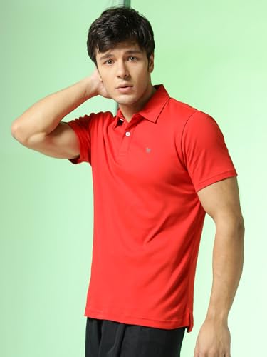 Image of Men's Solid Polo Collar Casual T-Shirt with Pocket | Cotton Polo Collar Half Sleeves Solid T-Shirt | Slim Fit Polos