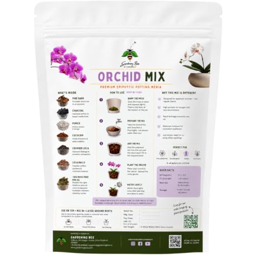 Image of Orchid Soil Mix (1KG), Chunkiest Potting, Ready to use Mixture, Combo with Moss Grass, 100% Natural and Organic, Tall Shiny Orchids, Essential & Powerful (1 Kilogram + 50 Gm Moss Grass)