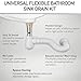 Universal Flexible Bottle Trap for Bathroom Sink Drain - 1-1/4 Inch P-Trap Replacement Kit, Expandable Hose (10