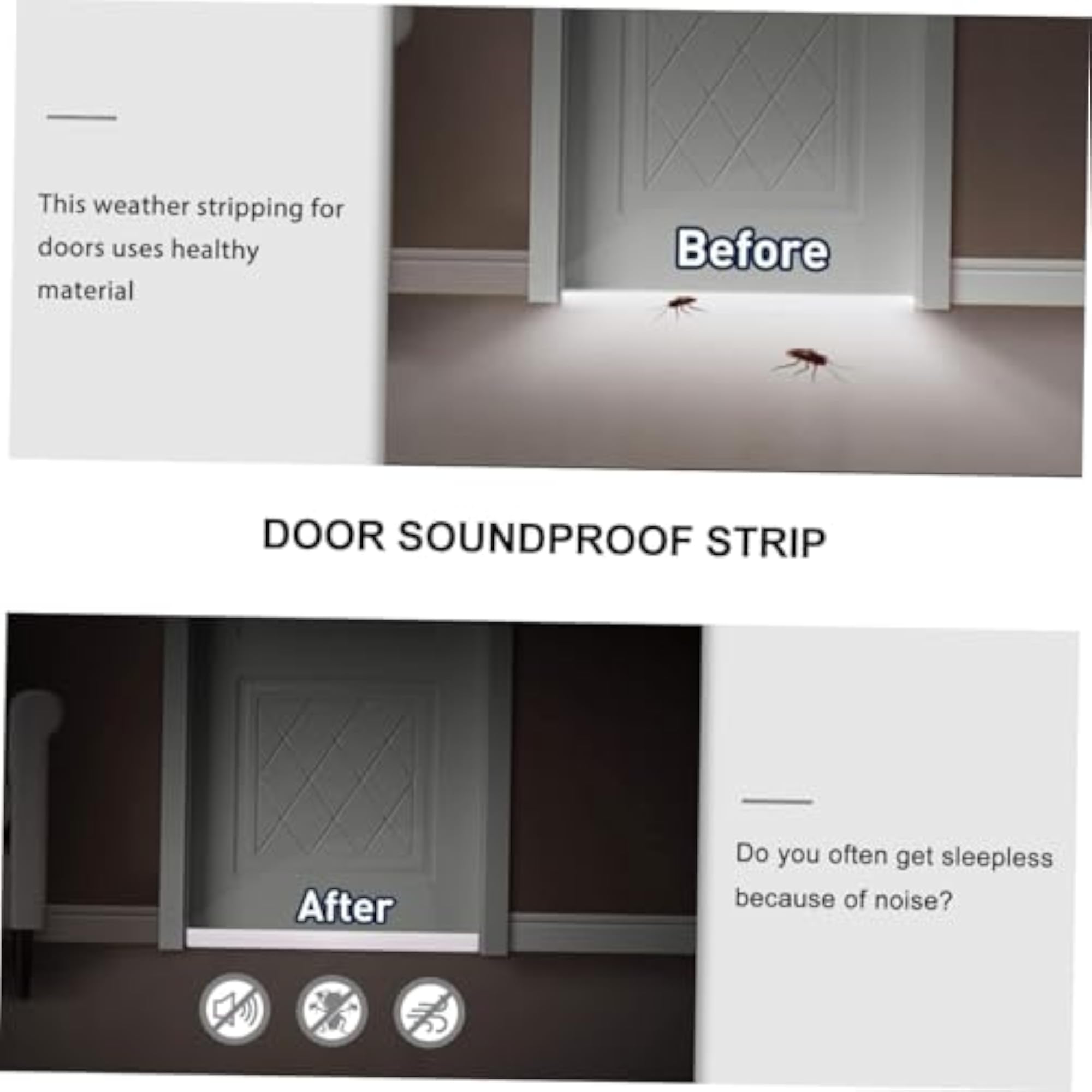 Soundproof Door Draft Stopper for Weatherproofing