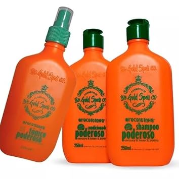 Kit Gold Spell/Shampoo + Conditioner + Tonic/Kit Poderoso 3 Units of 250ml / Official Seller Gold Spell Cosmetics