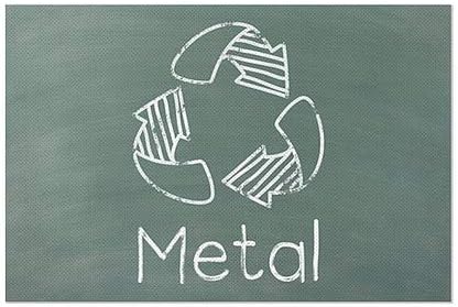 CGSignLab 2540184_gfxp_18x12_None |"Recycle -Metal -Green Chalkboard" Perforated Window Decal | 18"x12"