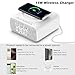 Bluetooth Speaker Bedroom,Wireless Charger,Alarm Clock Radio,Sound Machine,White Noise Machine for Sleep with 12 Soothing Sounds,FM Radio,Adjustable LED Night Light for Home,Office