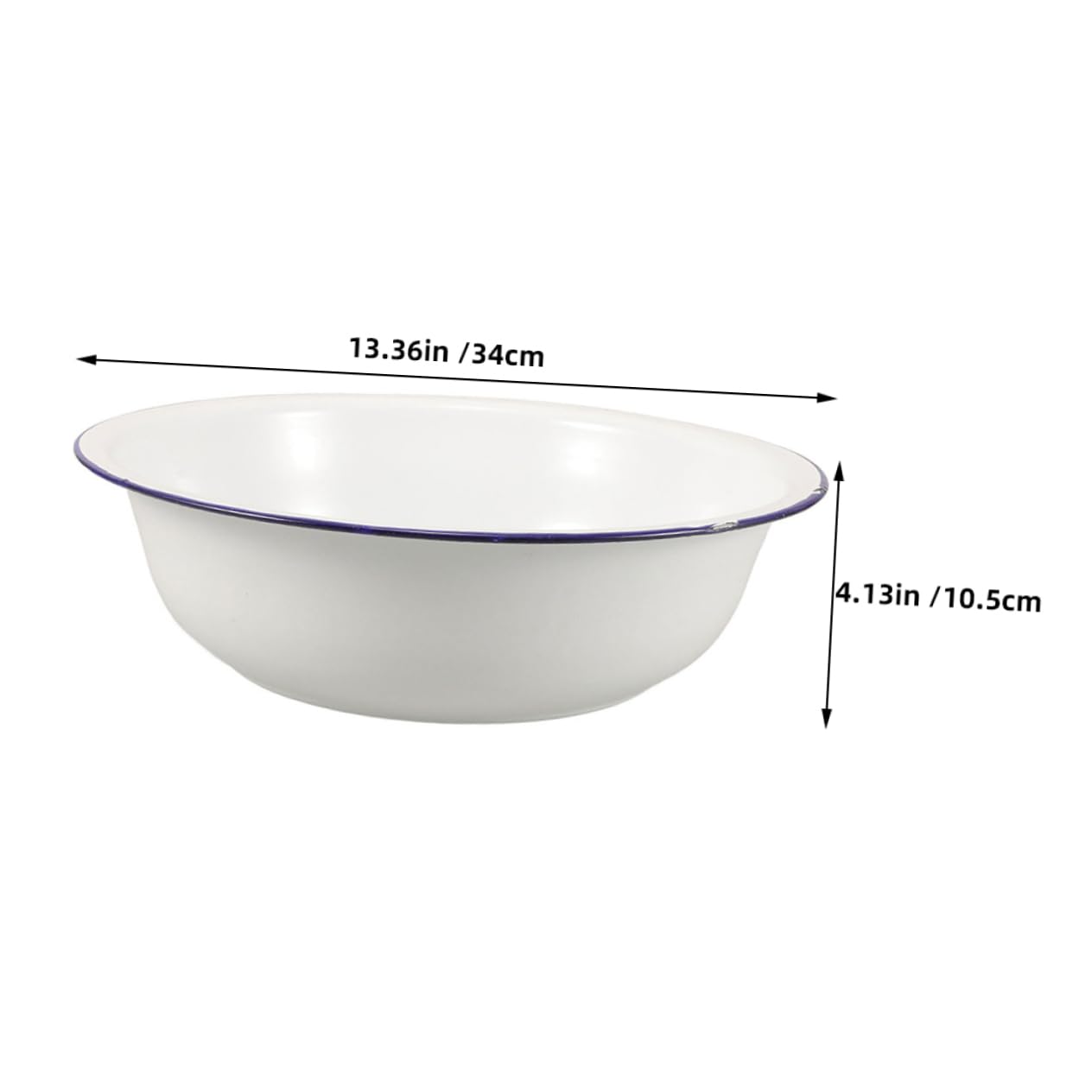 ABOOFAN Bassin Grosse Capacité pour Vintage pour Bain de Pieds Facile à Nettoyer Usage Multifonctionnel en Émail Blanc et Trempage des Pieds Lavage Visage