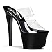 Pleaser Women's Sky-302 Platform Slide Clear/Black