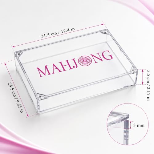 Estuche acrílico transparente para Mahjong 31.5x24.5x5.5 cm miniatura 2