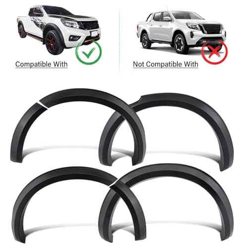Guardabarros negro mate para Nissan Navara Frontier 2015-2020 2