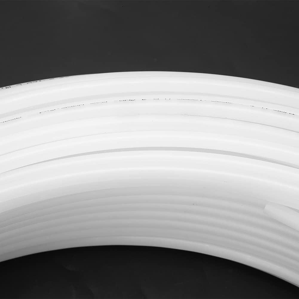 Manguera de aire neumática de alta presión de nailon de 100 m, tubo flexible blanco para aire, aceite y agua (8 x 6 en blanco x 100 m)
