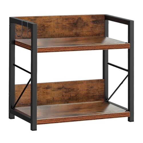 HomDSim 2 Tier Kitchen Counter Shelf Organizer, Coffee Bar Station