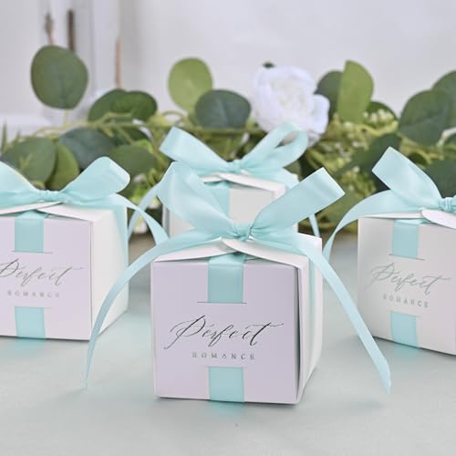 Image of Double Face Light Blue Satin Ribbon 5 /8 inch X 50 Yards Polyester Light Blue Ribbon for Gift Wrapping Very Suitable for Weddings Party Invitation Decorations and More