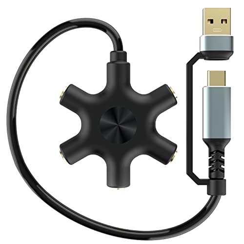 Hub audio 5 voies USB A et C pour partager vos films et musiques en voyage
