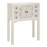 Consola blanca de madera con 6 cajones y 2 puertas oriental para la entrada