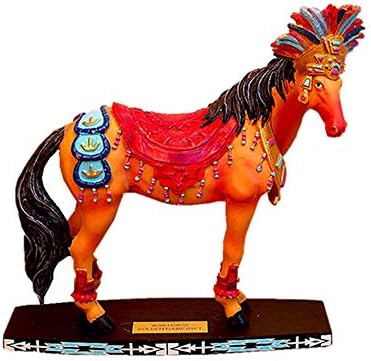 LIUSHI Decorative Horse Statue, Painted Resin Horse Sculpture Horse Racing Enthusiasts Sculpture Art Horse Crafts Desktop Ornaments,C