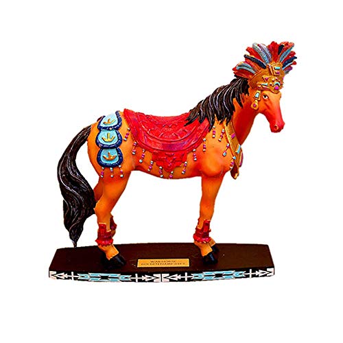 Liushi Decorative Horse Statue, Painted Resin Horse Sculpture Horse Racing Enthusiasts Sculpture Art Horse Crafts Desktop Ornaments,C #TOP21