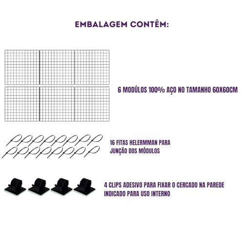 Cercadinho Para Cachorro Cercado Pet Portão Para Cachorro Com 6 Telas Móvel (Preto)