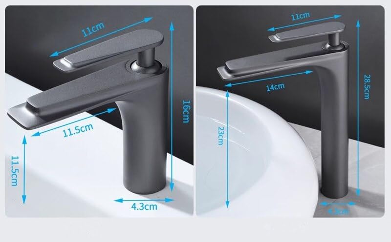 Robinet de salle de bain eau chaude et froide en laiton durable et robuste - 2