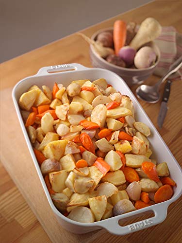 Travessa Retangular, Cerâmica, Branco, 27x20 cm, STAUB