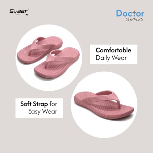 Image of SVAAR Women's Flip-Flops Slippers | Orthopedic, Diabetic, Pregnancy | Soft Doctor Anti-Skid Slipper for Women | Comfortable & Lightweight | All Day Wear Flip-Flops Slipper