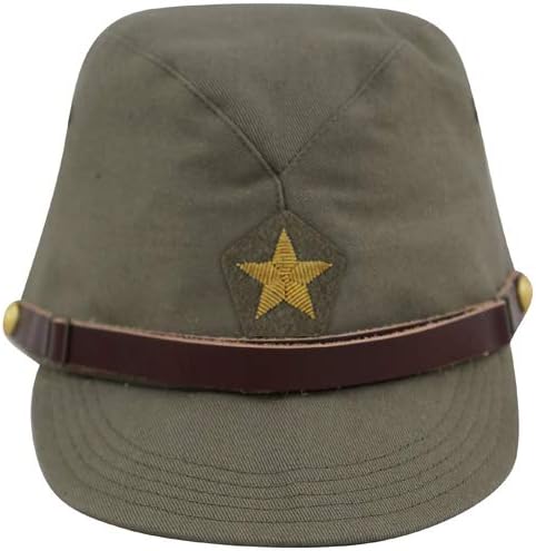 militaryharbor WWII Japanese IJA Army Officer Field Cap Cotton Khaki