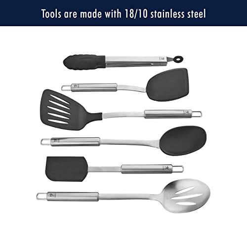 Henckels Cooking Tools 6-Pc Kitchen Gadgets Sets With Spatula, Tongs, Cooking Spoon, 18/10 Stainless Steel #TOP3