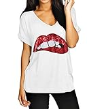 ✬【Ocasión】: Camiseta mujer manga corta adecuado para usar en diferentes estaciones y ocasiones, fácil de llevar y combinar con otras prendas. Se adapta a casual, citas, trabajo, compras, hogar, exterior, interior, negocios, fiesta de graduación, club, viajes, jogging, etc. Perfecto como días casuales, primavera, otoño y verano, recibirá muchos elogios.